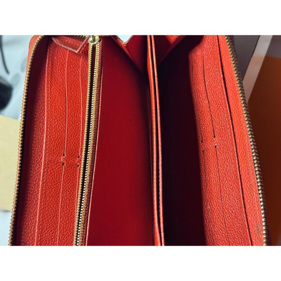 #A43 Authentic Louis Vuitton zippy Empreinte red wallet - Picture 7 of 8